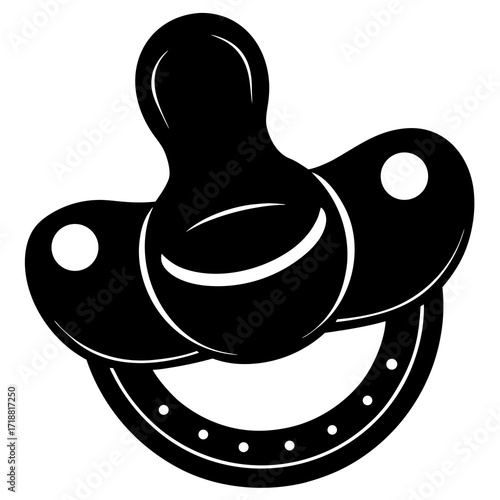 Cute pacifier vector for baby designs, nursery art, and printable digital projects.