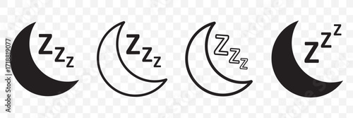 ZZZ sleep icon. Vector illustration.