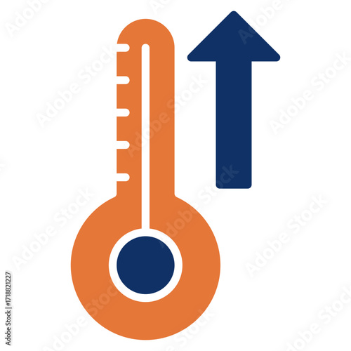 Heating solid color icon