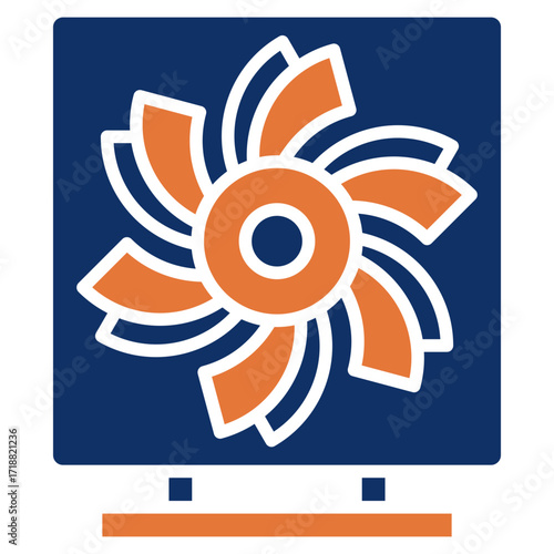 Ventilation solid color icon