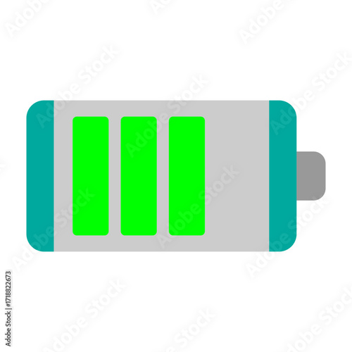 Battery Charging Vector Flat Icon Design