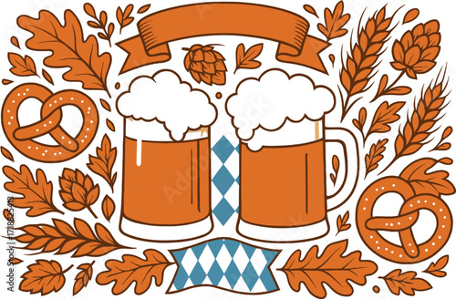 vector illustration of oktoberfest background
