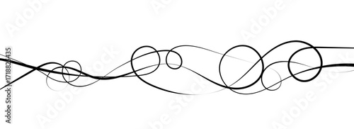 Abstract Wavy Squiggle Line Pattern Vector