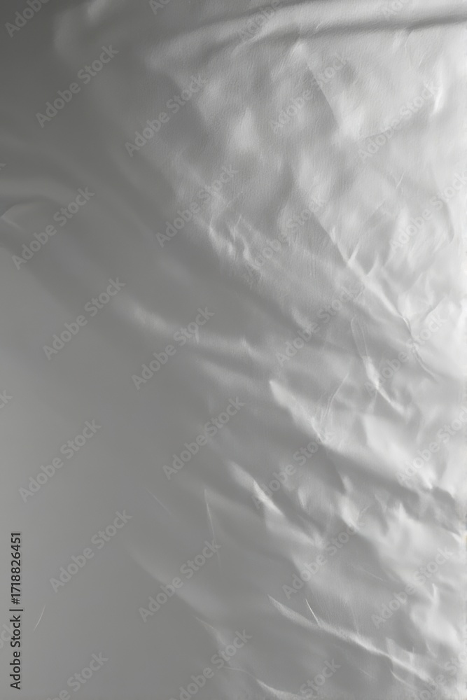 Obraz premium Gentle folds of white fabric with soft shadows and subtle texture.