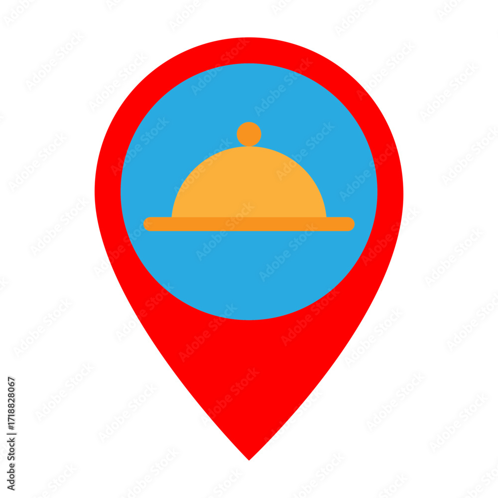 Fototapeta premium Pin Location Vector Flat Icon Design