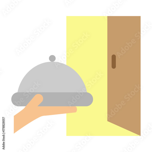 Door Delivery Vector Flat Icon Design