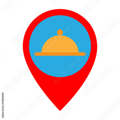 Pin Location Vector Flat Icon Design