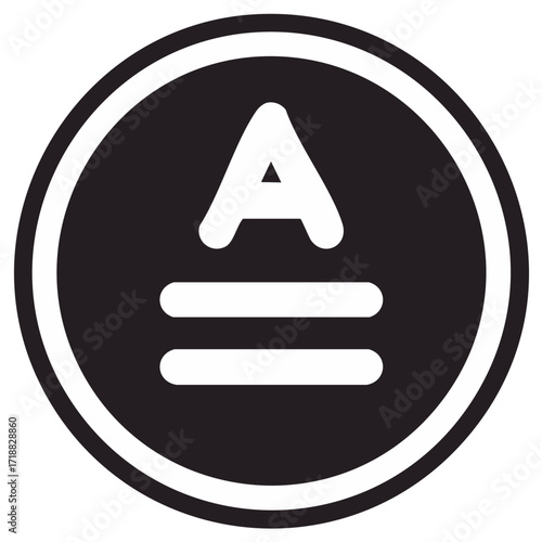 Approximately Equal To Sign Round Icon Geometric Shape Graphic