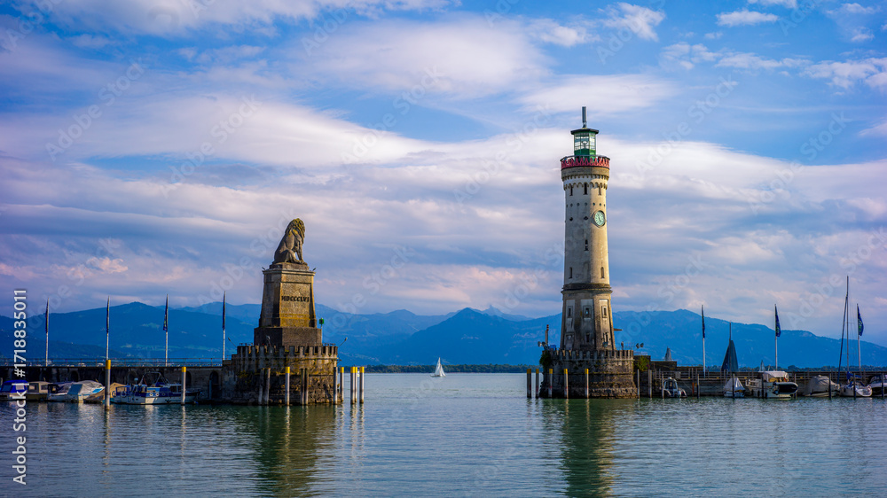 Fototapeta premium Hafen Lindau am Bodensee