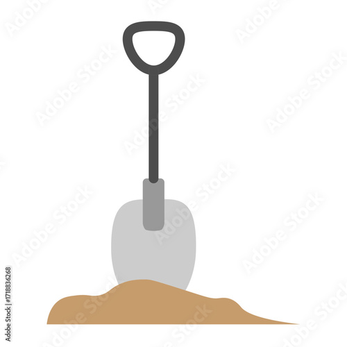 Shovel Vector Flat Icon Design