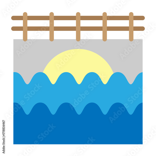 Bridge Vector Flat Icon Design