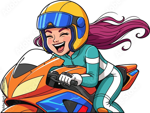 joyride a girls hilarious highspeed cartoon adventure, isolated on transparent background