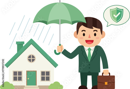 Home insurance concept illustration and protection services