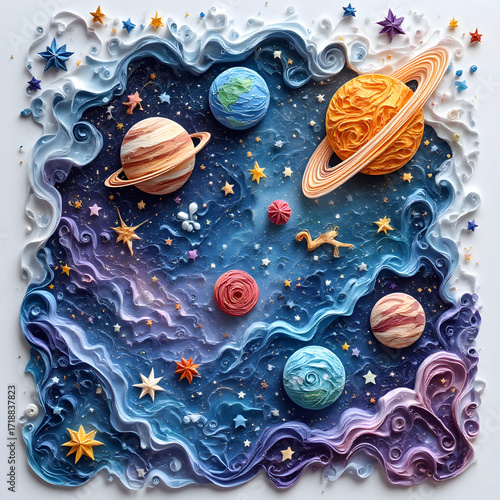 Hand-drawn Quilling Style