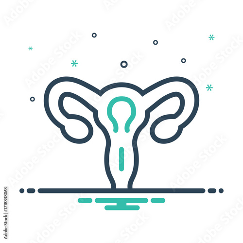 Mix icon for uterus