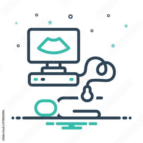 Mix icon for ultrasound examination