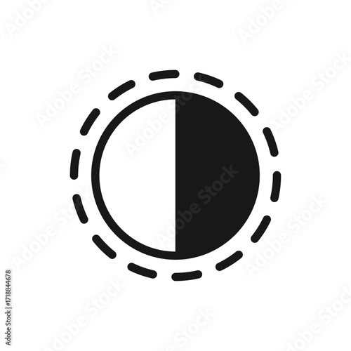 Contrast icon brightness adjust signs symbol template