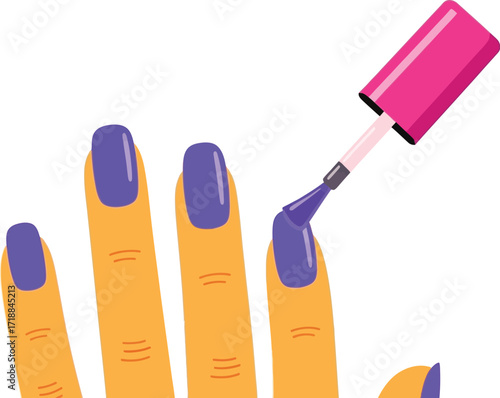 Nail polish manicure beauty salon nails hand care purple