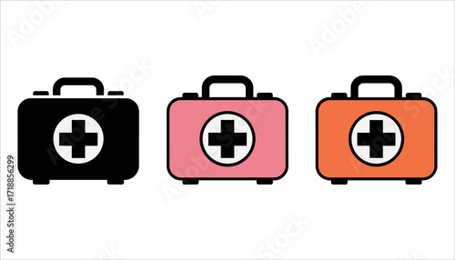First Aid Kit Vector, Medical Supplies Illustration, Emergency Health Icon