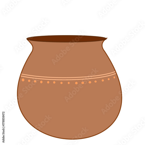 clay pot clipart element indian tradional cooking vessel .eps