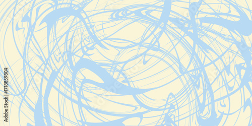 A minimal wavy abstract background with pastel blue and cream colors, inspired by 60s and 70s retro style.Vector illustration.