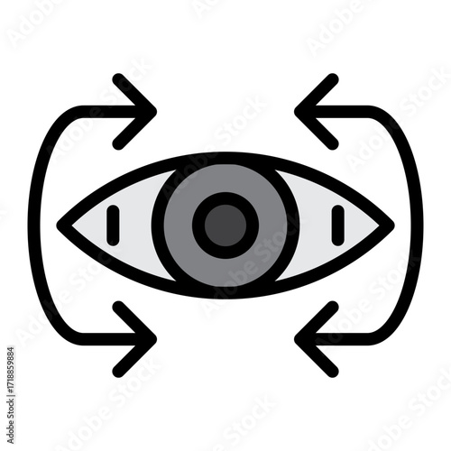Visual Stimulus Vector Filled Icon Design