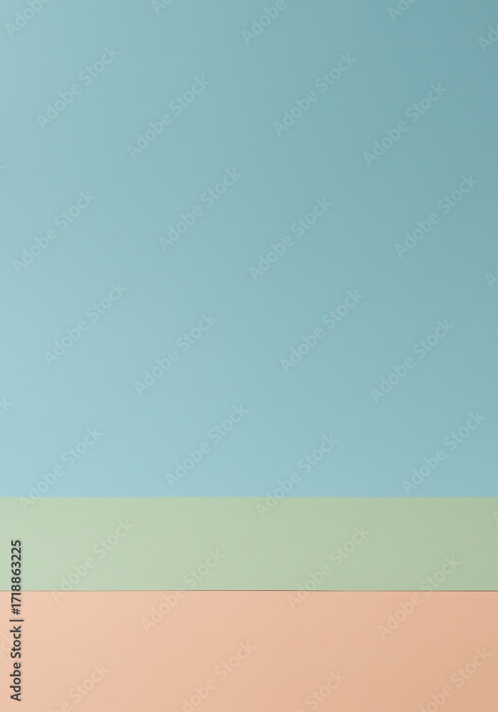 Fototapeta premium Minimalist Pastel Background with Three Tones for Product Presentation