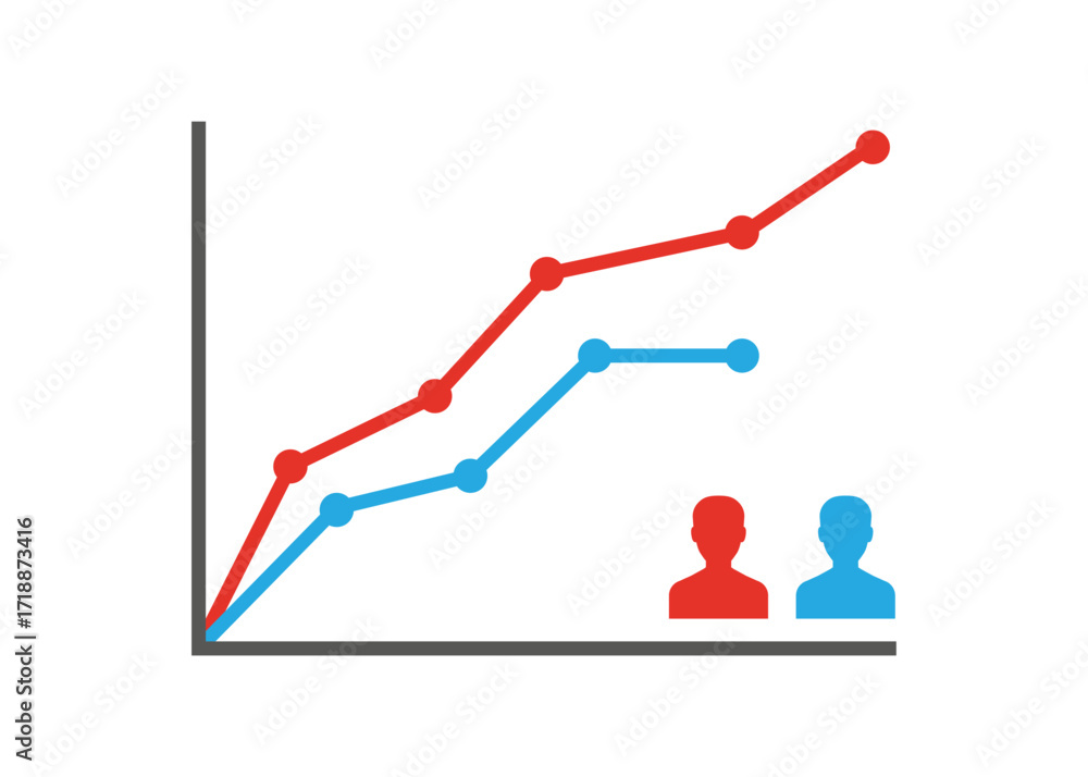 Fototapeta premium Voting Results Icon Vector Illustration