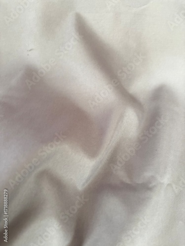 Soft Beige Fabric with Natural Wrinkle Texture