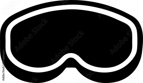 Swimming Goggles Silhouette Vector Icon Design Illustration