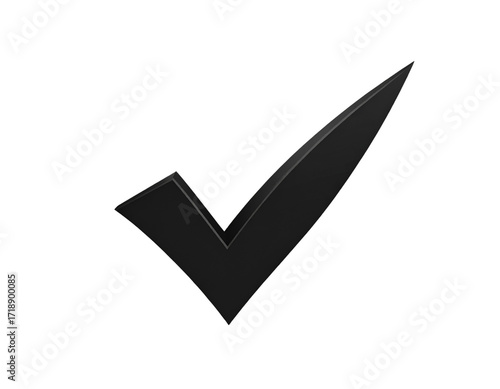 Free Download Simple Black Check Mark Icon, Isolated on Transparent Background - GFXLoad