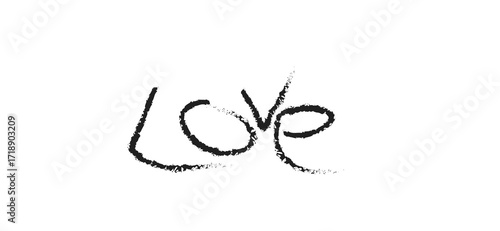 Beautifully hand drawn word love