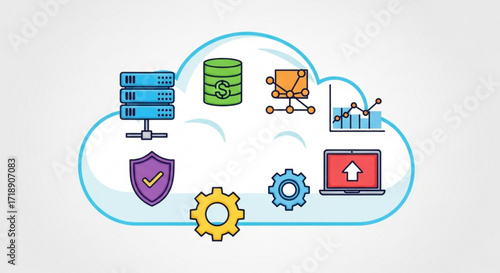 Cloud computing services and technology solutions for business and data management platform online tools