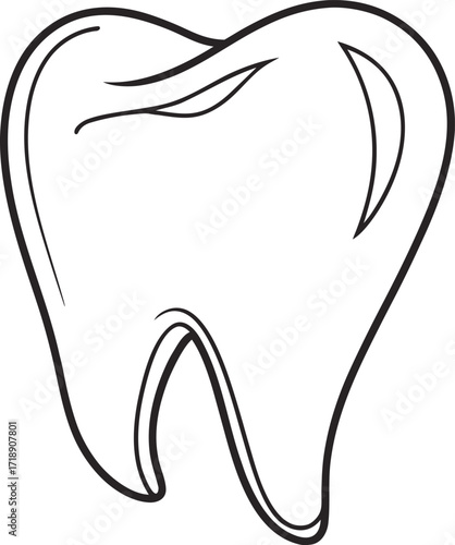 Tooth Illustration – Dental Health and Oral Care Symbol