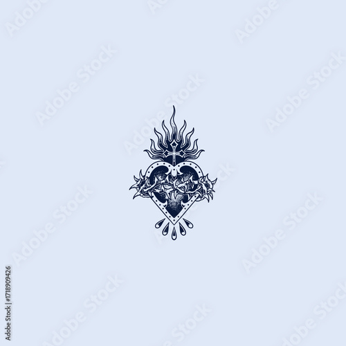 THESE HIGH QUALITY SACRED HEART JESUS VECTOR FOR USING VARIOUS TYPES OF DESIGN WORKS LIKE T-SHIRT, LOGO, TATTOO AND HOME WALL DESIGN