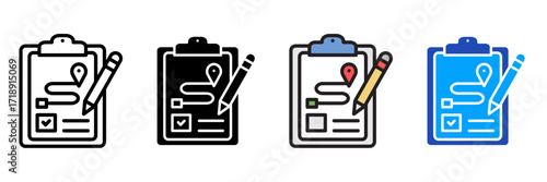 paperwork Icon Set Multiple Style Collection. Document, Folder, Clipboard, Pen, Pencil, Paper, File, Contract, Stamp, Envelope, Calendar, Checklist, Spreadsheet, Archive, Report, Signature, Receipt, I