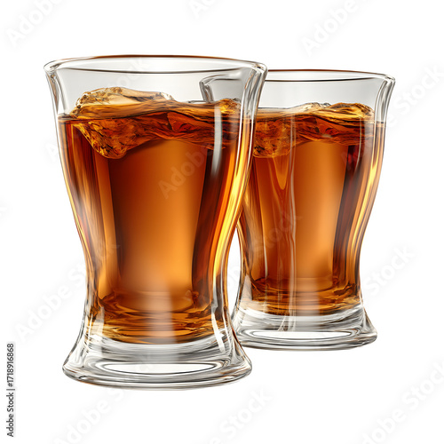 Turkish Tea Traditional Glasses isolated on a white background