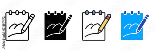 paperwork Icon Set Multiple Style Collection. Document, Folder, Clipboard, Pen, Pencil, Paper, File, Contract, Stamp, Envelope, Calendar, Checklist, Spreadsheet, Archive, Report, Signature, Receipt, I