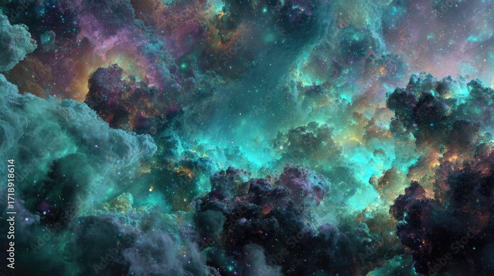 Fototapeta premium Colorful Deep Space Nebula