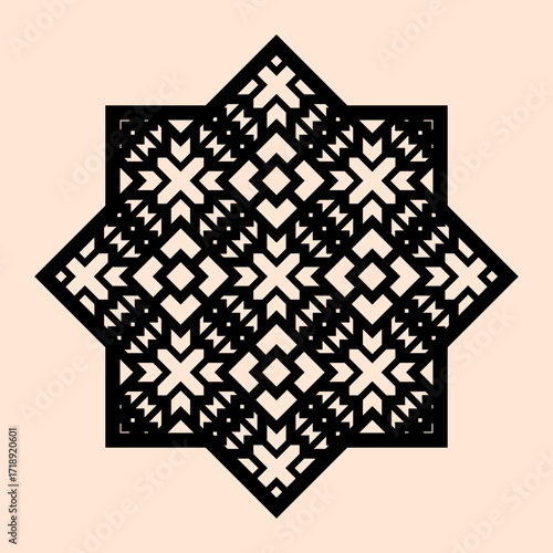 Islamic geometric pattern vector arabic ornament traditional arabesque decoration mosque design