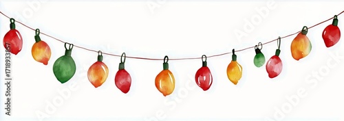 Colorful String Lights Brighten up Festive Celebrations During Winter Evenings