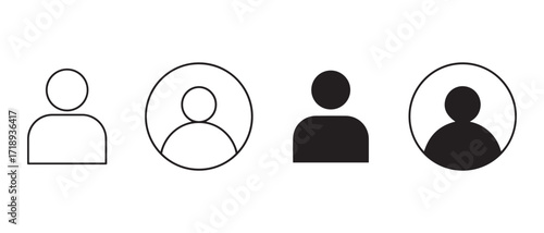 User avatar icon set. isolated on white background in vector format.
