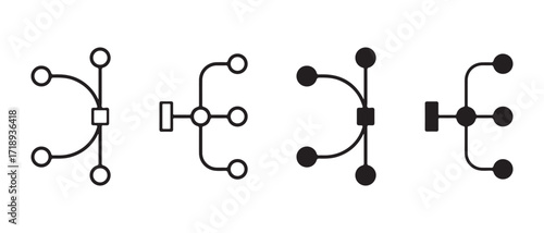 Connection icon set. isolated on white background in vector format.