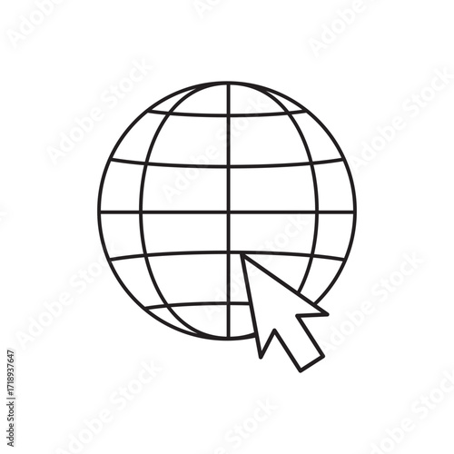 Website icon. world web icon www earth globe icons vector for illustration,