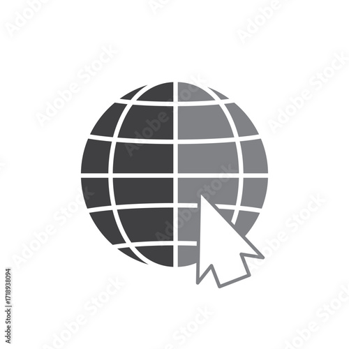 Website icon. world web icon www earth globe icons vector for illustration,