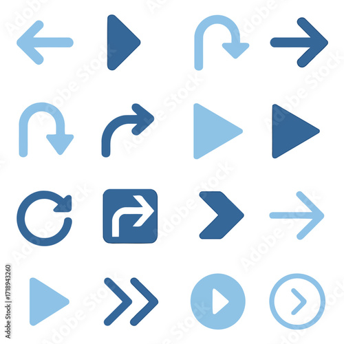 Navigating the Path: A Collection of Dynamic Arrows in Vibrant Hues, illustrating the power of direction and movement. Perfect for all kinds of designs.
