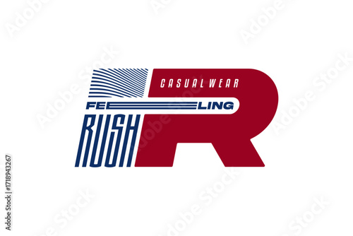 feeling rush streetwear urban modern template vector