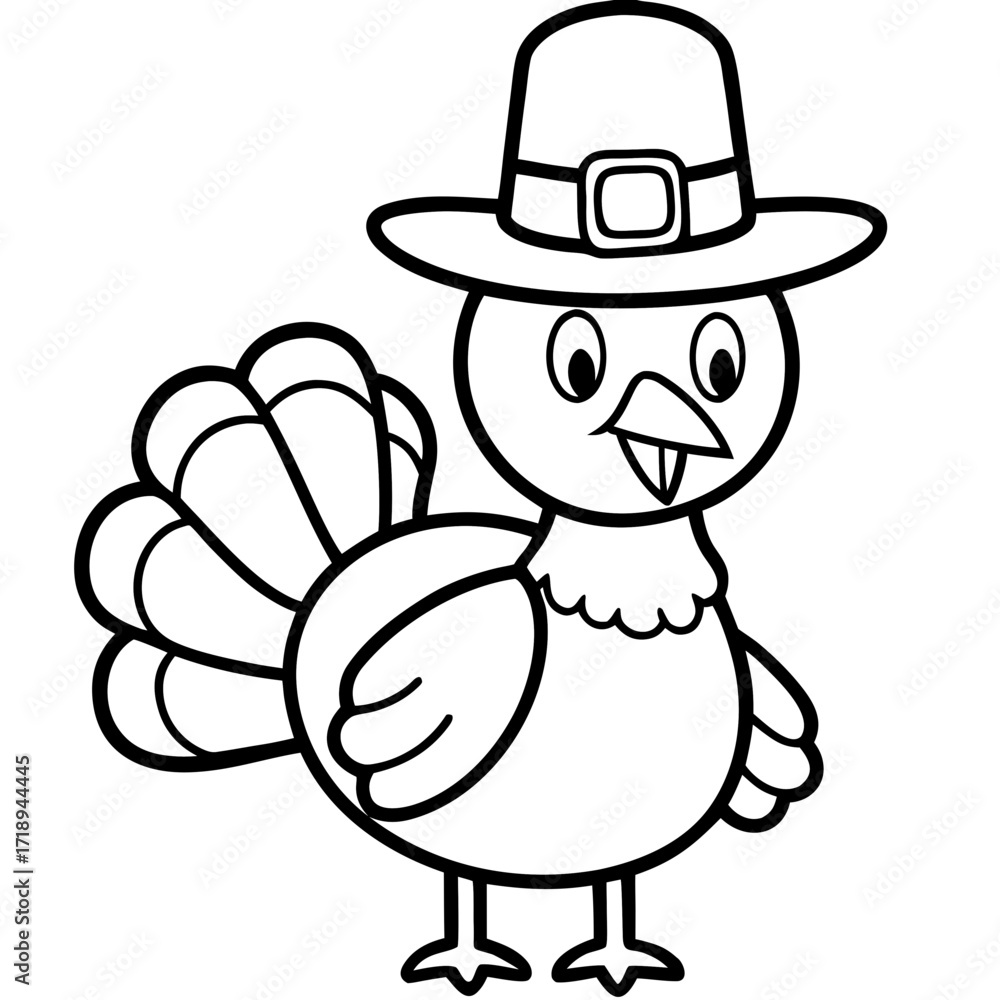 Naklejka premium funny turkey cartoon