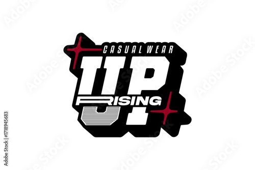 rising up streetwear urban modern template vector