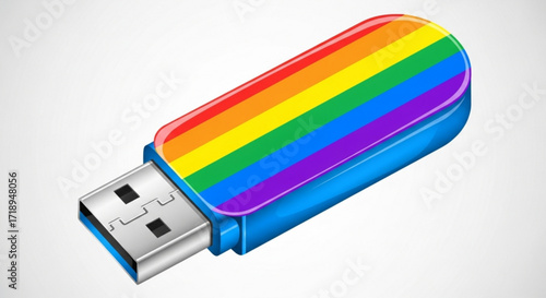 Rainbow flash drive usb storage device data transfer memory stick portable drive computer accessory design